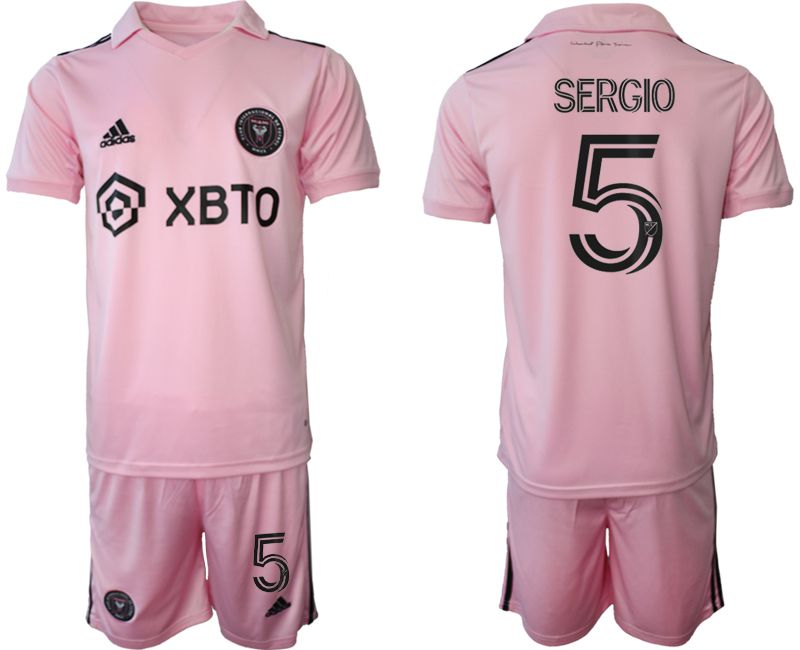 Men 2023-2024 Club Inter Miami CF home pink #5 Soccer Jersey->inter milan jersey->Soccer Club Jersey